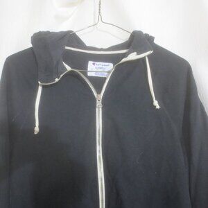 Champion Authentic Champion Lightweight Black Zippered Hoodie - Size Large Women